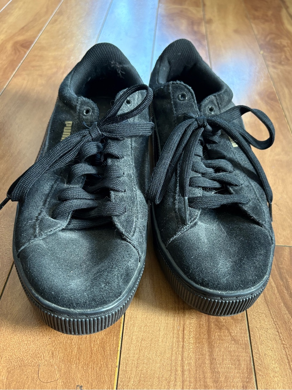 Puma Black Suede Platform Sneakers